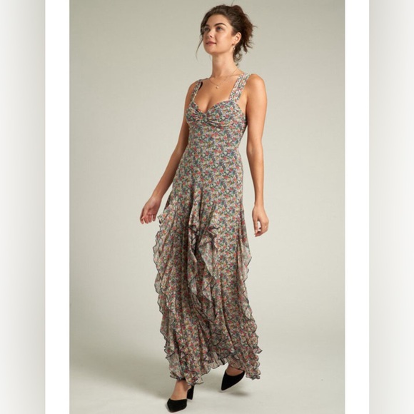 Floral Mesh Maxi Dress - Picture 3 of 5